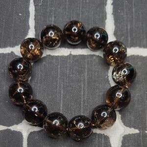 HQ 17mm Somkey Azeztulite Beaded Bracelet Size 7